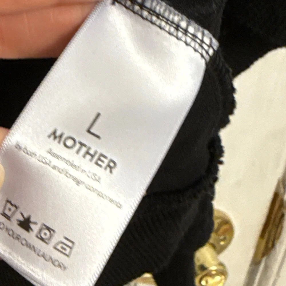 MOTHER Women's Black Textured The Square Sweater Size L